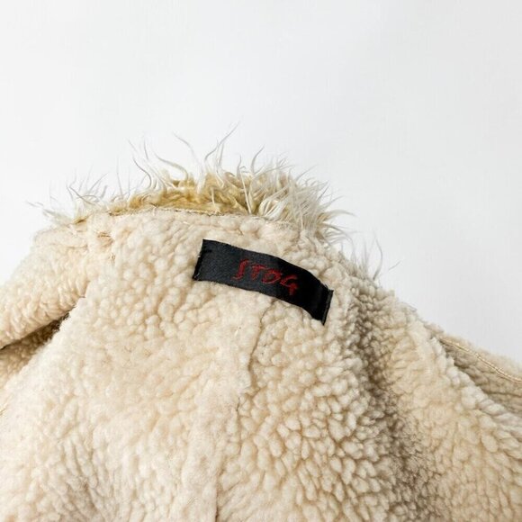STO4 Women's MONGOLIAN SHERPA FAUX FUR Jacket JAPANESE BRAND - Picture 6 of 8